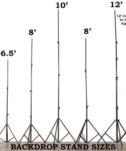 HIER_3110 Big Event Backdrops & Décor 10ft Metal DIY Adjustable Heavy Duty Portable Photo Backdrop Stand Kit