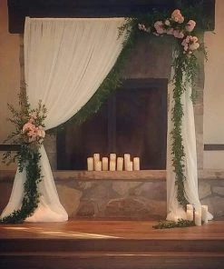 HIER_3110 10ft Metal DIY Adjustable Heavy Duty Backdrop Stand Kit, Steel Base Big Event Backdrops & Décor