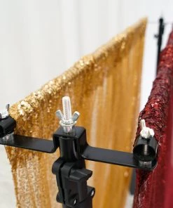 HIER_3110 10ft DIY Adjustable Triple Crossbar Kit & Mounting Brackets For Backdrop Stands Big Event Backdrops & Décor