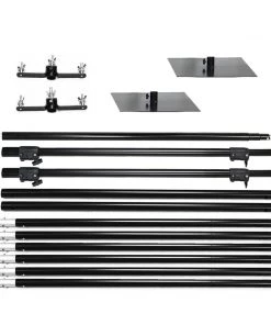 HIER_3630 10ft DIY Triple Cross Bars & Mounting Brackets For Backdrop Stands 26 HIER_3630 10ft DIY Triple Cross Bars & Mounting Brackets For Backdrop Stands