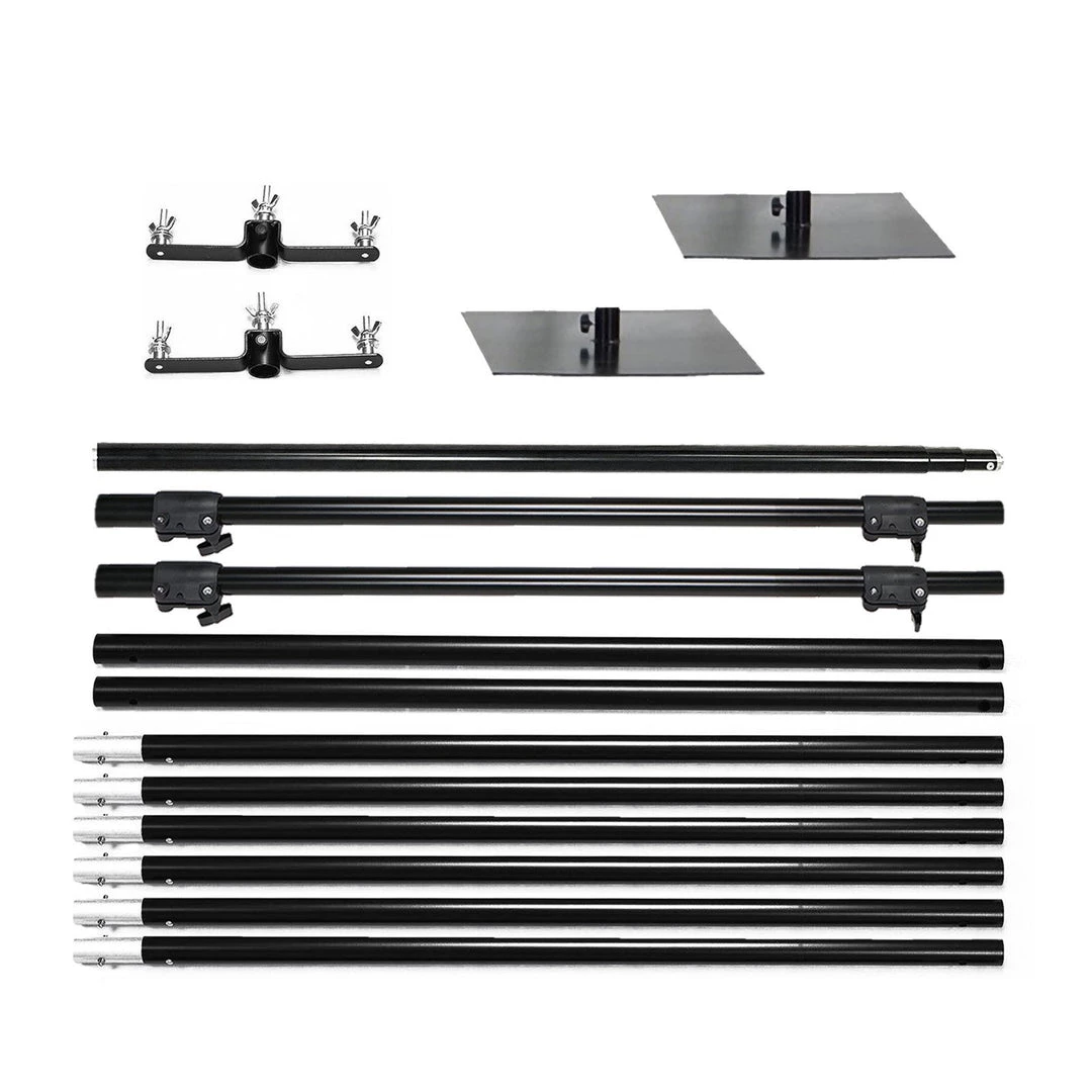 HIER_3630 10ft DIY Triple Cross Bars & Mounting Brackets For Backdrop Stands 12 HIER_3630 10ft DIY Triple Cross Bars & Mounting Brackets For Backdrop Stands