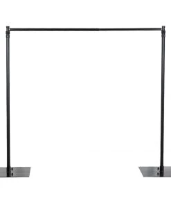 HIER_3110 10ft Metal DIY Adjustable Heavy Duty Backdrop Stand Kit, Steel Base Big Event Backdrops & Décor