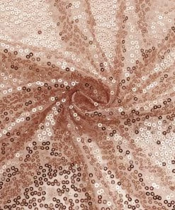 HIER_3110 Backdrop Panels 7.5ft Metallic Blush/Rose Gold Sparkle Sequin Round Wedding Arch Cover, Shiny Shimmer Backdrop Stand Cover - 2-Sided Custom Fit