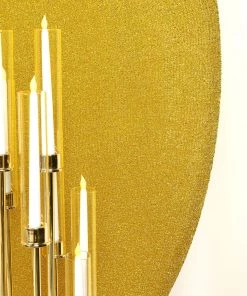 HIER_3110 7.5ft Gold 2-Sided Shimmer Fitted Round Wedding Arch Cover Metallic Glittered Spandex Round Backdrop 20 HIER_3110 7.5ft Gold 2-Sided Shimmer Fitted Round Wedding Arch Cover Metallic Glittered Spandex Round Backdrop