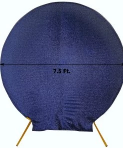 HIER_3110 7.5ft Navy Blue 2-Sided Spandex Fit Round Wedding Arch Backdrop Cover Backdrop Panels 15 HIER_3110 7.5ft Navy Blue 2-Sided Spandex Fit Round Wedding Arch Backdrop Cover Backdrop Panels