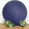 HIER_3110 7.5ft Navy Blue 2-Sided Spandex Fit Round Wedding Arch Backdrop Cover Backdrop Panels