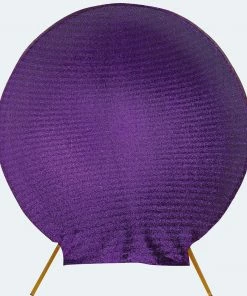 HIER_3110 7.5ft Purple 2-Sided Spandex Fit Round Wedding Arch Backdrop Cover 25 HIER_3110 7.5ft Purple 2-Sided Spandex Fit Round Wedding Arch Backdrop Cover