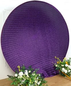HIER_3110 7.5ft Purple 2-Sided Spandex Fit Round Wedding Arch Backdrop Cover 21 HIER_3110 7.5ft Purple 2-Sided Spandex Fit Round Wedding Arch Backdrop Cover