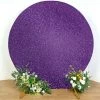 HIER_3110 7.5ft Purple 2-Sided Spandex Fit Round Wedding Arch Backdrop Cover