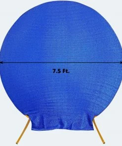 HIER_3110 Backdrop Panels 7.5ft Royal Blue 2-Sided Spandex Fit Round Wedding Arch Backdrop Cover