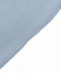 HIER_3110 7.5ft Matte Dusty Blue Round Spandex Fit Wedding Arch Backdrop Cover - 2-Sided Custom Fit Backdrop Stand Arch Cover Backdrop Panels