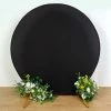 HIER_3110 7.5ft Black 2-Sided Spandex Fit Round Wedding Arch Backdrop Cover