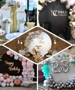 HIER_3110 7.5ft Matte Blush/Rose Gold Round Spandex Fit Wedding Arch Backdrop Cover - 2-Sided Custom Fit Backdrop Stand Arch Cover Backdrop Panels