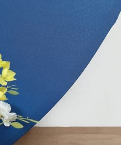 HIER_3110 Backdrop Panels 7.5ft Matte Royal Blue Round Spandex Fit Wedding Arch Backdrop Cover - 2-Sided Custom Fit Backdrop Stand Arch Cover