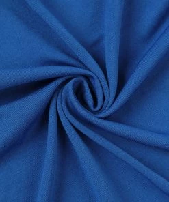 HIER_3110 Backdrop Panels 7.5ft Matte Royal Blue Round Spandex Fit Wedding Arch Backdrop Cover - 2-Sided Custom Fit Backdrop Stand Arch Cover