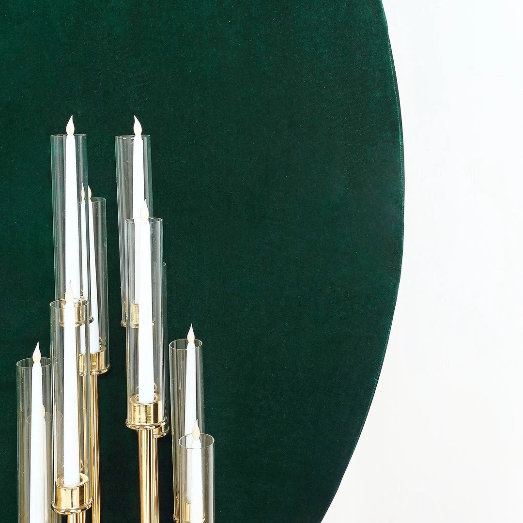 HIER_3110 7.5ft Hunter Emerald Green Soft Velvet Round Backdrop Stand Cover, Fitted Wedding Arch Cover - 2-Sided Backdrop Panels 9 HIER_3110 7.5ft Hunter Emerald Green Soft Velvet Round Backdrop Stand Cover, Fitted Wedding Arch Cover - 2-Sided Backdrop Panels