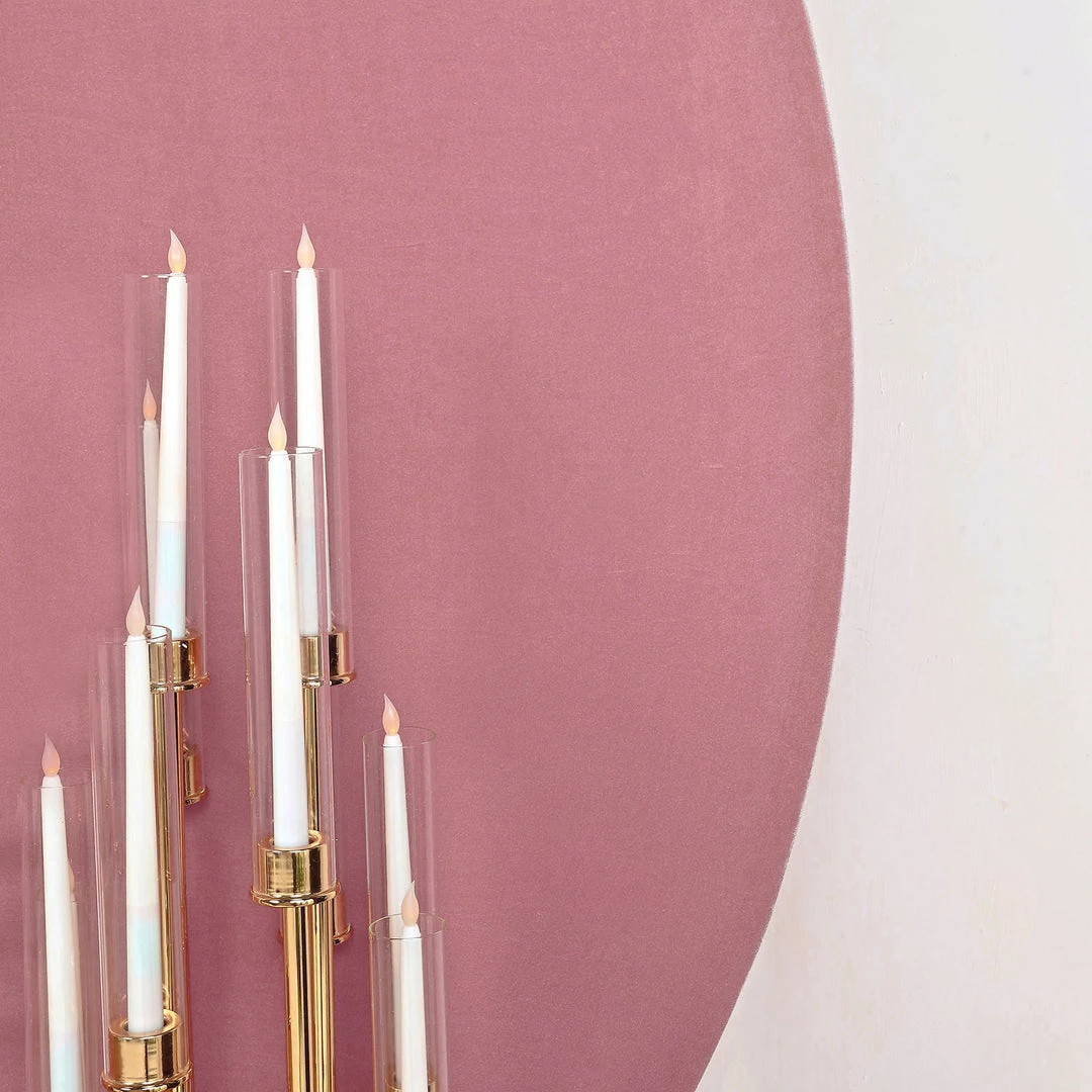 HIER_3110 Backdrop Panels 7.5ft Dusty Rose Soft Velvet Round Backdrop Stand Cover, Fitted Wedding Arch Cover - 2-Sided 9 HIER_3110 Backdrop Panels 7.5ft Dusty Rose Soft Velvet Round Backdrop Stand Cover, Fitted Wedding Arch Cover - 2-Sided