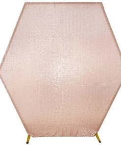 HIER_3110 Big Event Backdrops & Décor 8ftx7ft Blush/Rose Gold Sparkle Sequin Hexagon Wedding Arch Cover, Shiny Shimmer Backdrop Stand Cover - 2-Sided Custom Fit 21 HIER_3110 Big Event Backdrops & Décor 8ftx7ft Blush/Rose Gold Sparkle Sequin Hexagon Wedding Arch Cover, Shiny Shimmer Backdrop Stand Cover - 2-Sided Custom Fit