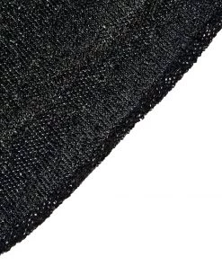 HIER_3110 8ftx7ft Shiny Black 2-Sided Spandex Fit Hexagon Wedding Backdrop Cover