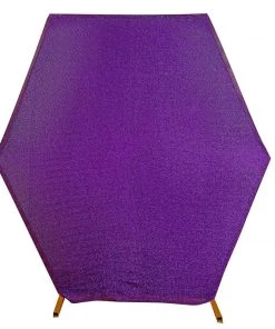 HIER_3110 8ftx7ft Shiny Purple 2-Side Spandex Fit Hexagon Wedding Backdrop Cover 21 HIER_3110 8ftx7ft Shiny Purple 2-Side Spandex Fit Hexagon Wedding Backdrop Cover