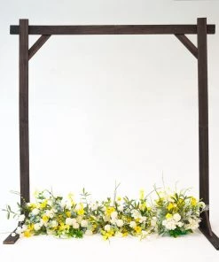 HIER_3630 Big Event Backdrops & Décor 7ft Heavy Duty Wooden Square Wedding Arch Photography Backdrop Stand