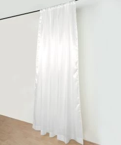 HIER_3110 Backdrop Panels 8ftx10ft Ivory Satin Curtain Panel Backdrop Drapes, Photo Booth Backdrop With Rod Pocket