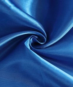 HIER_3110 Backdrop Panels 8ftx10ft Royal Blue Satin Curtain Panel Backdrop Drapes, Photo Booth Backdrop With Rod Pocket