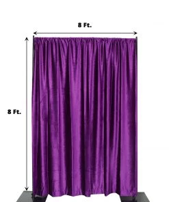 HIER_3110 Backdrop Panels 8ft Purple Premium Velvet Backdrop Stand Curtain Panel, Privacy Drape 21 HIER_3110 Backdrop Panels 8ft Purple Premium Velvet Backdrop Stand Curtain Panel, Privacy Drape