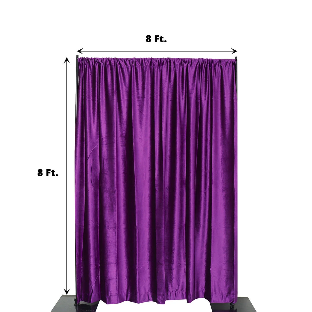 HIER_3110 Backdrop Panels 8ft Purple Premium Velvet Backdrop Stand Curtain Panel, Privacy Drape 3 HIER_3110 Backdrop Panels 8ft Purple Premium Velvet Backdrop Stand Curtain Panel, Privacy Drape