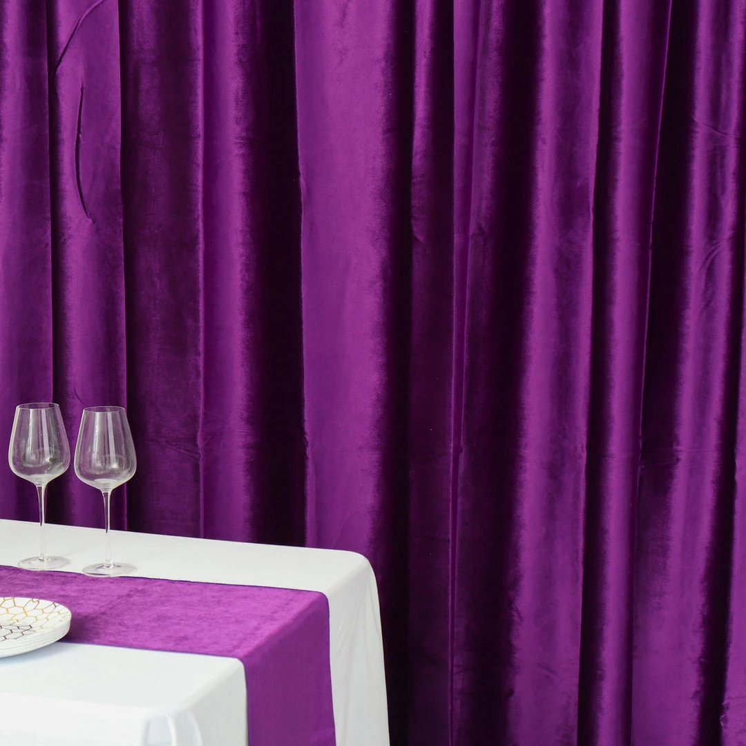 HIER_3110 Backdrop Panels 8ft Purple Premium Velvet Backdrop Stand Curtain Panel, Privacy Drape 12 HIER_3110 Backdrop Panels 8ft Purple Premium Velvet Backdrop Stand Curtain Panel, Privacy Drape