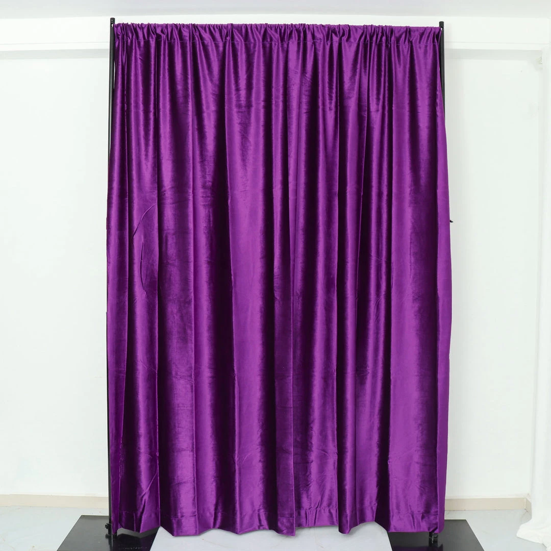 HIER_3110 Backdrop Panels 8ft Purple Premium Velvet Backdrop Stand Curtain Panel, Privacy Drape 18 HIER_3110 Backdrop Panels 8ft Purple Premium Velvet Backdrop Stand Curtain Panel, Privacy Drape