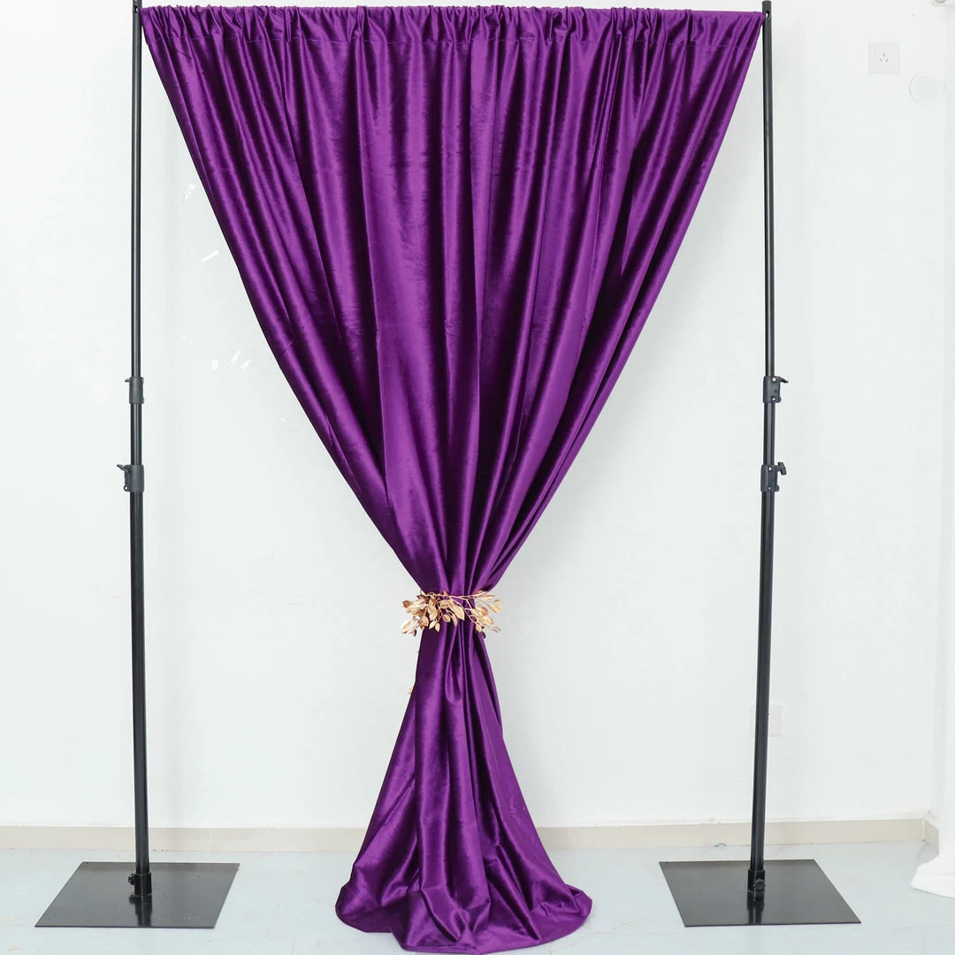 HIER_3110 Backdrop Panels 8ft Purple Premium Velvet Backdrop Stand Curtain Panel, Privacy Drape 19 HIER_3110 Backdrop Panels 8ft Purple Premium Velvet Backdrop Stand Curtain Panel, Privacy Drape
