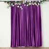 HIER_3110 Backdrop Panels 8ft Purple Premium Velvet Backdrop Stand Curtain Panel, Privacy Drape