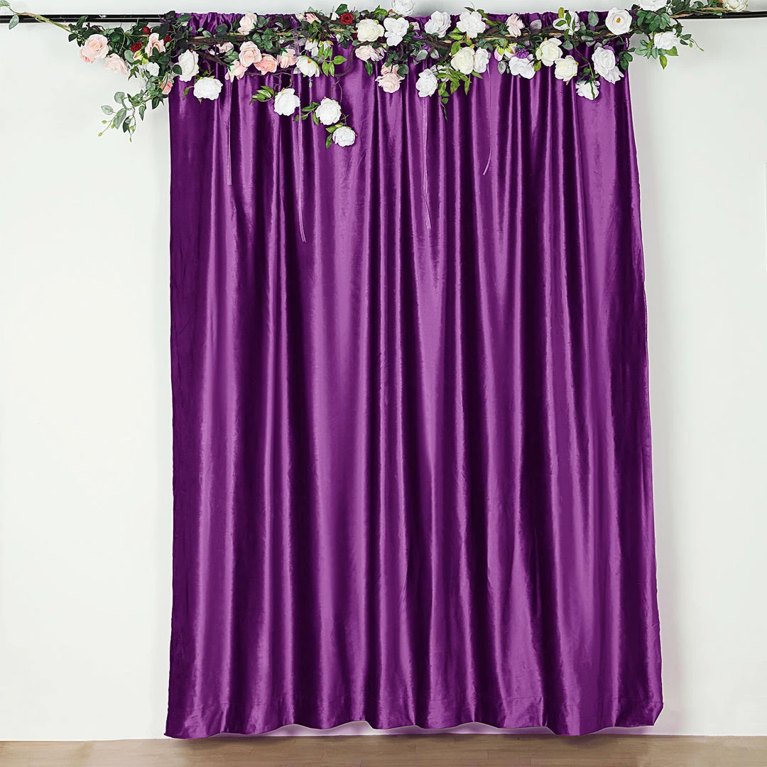 HIER_3110 Backdrop Panels 8ft Purple Premium Velvet Backdrop Stand Curtain Panel, Privacy Drape 1 HIER_3110 Backdrop Panels 8ft Purple Premium Velvet Backdrop Stand Curtain Panel, Privacy Drape