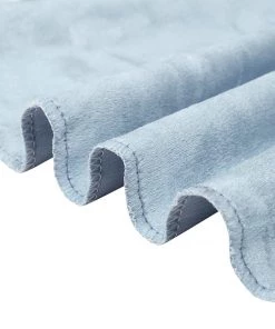 HIER_3110 8ft Dusty Blue Premium Velvet Backdrop Stand Curtain Panel, Drape