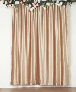 HIER_3110 Big Event Backdrops & Décor 8ft Champagne Premium Velvet Backdrop Stand Curtain Panel, Drape 19 HIER_3110 Big Event Backdrops & Décor 8ft Champagne Premium Velvet Backdrop Stand Curtain Panel, Drape