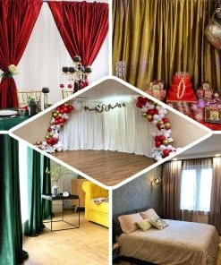 HIER_3110 Big Event Backdrops & Décor 8ft Champagne Premium Velvet Backdrop Stand Curtain Panel, Drape 17 HIER_3110 Big Event Backdrops & Décor 8ft Champagne Premium Velvet Backdrop Stand Curtain Panel, Drape