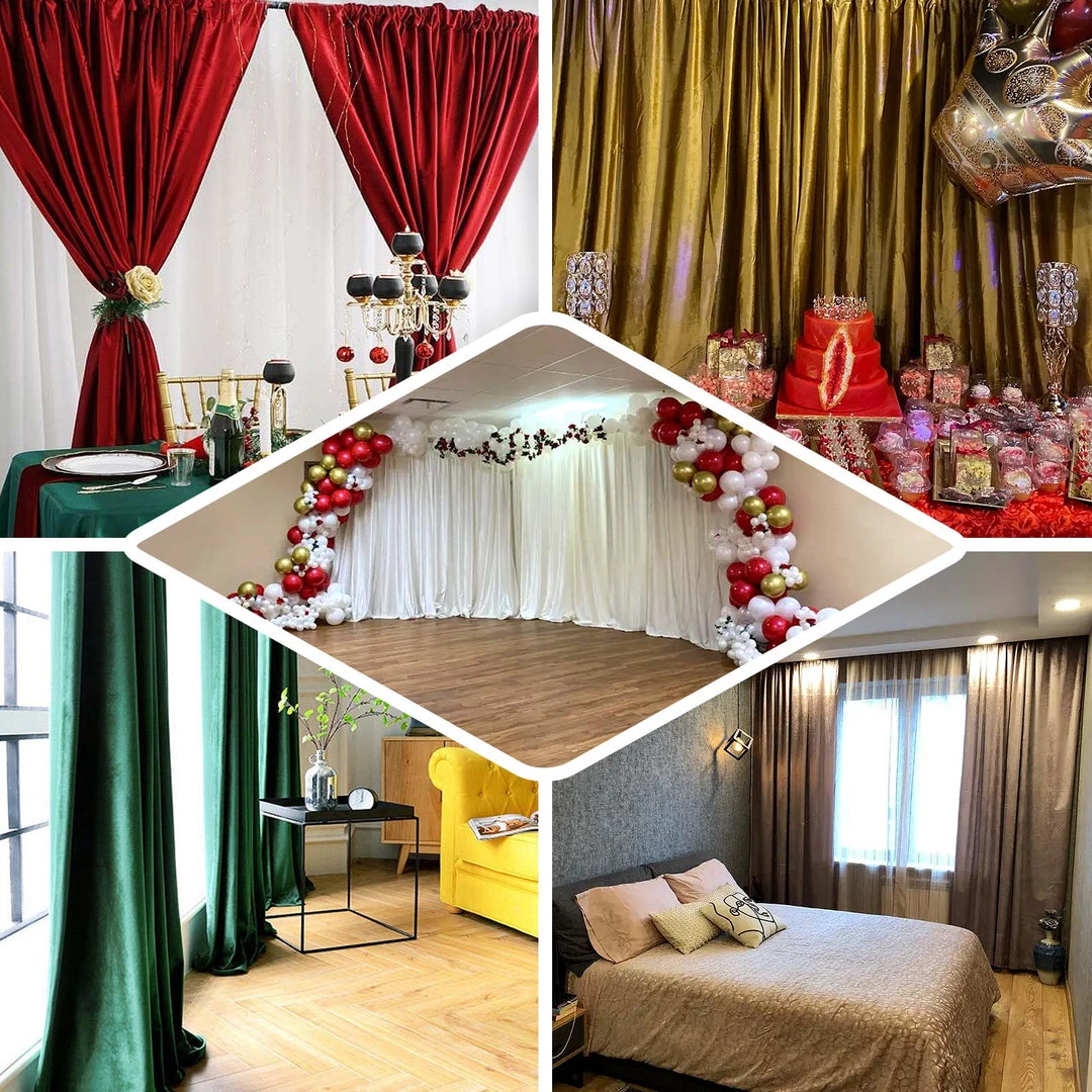 HIER_3110 Big Event Backdrops & Décor 8ft Champagne Premium Velvet Backdrop Stand Curtain Panel, Drape 5 HIER_3110 Big Event Backdrops & Décor 8ft Champagne Premium Velvet Backdrop Stand Curtain Panel, Drape