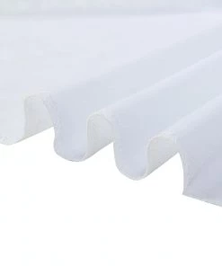 HIER_3110 8ft White Premium Velvet Backdrop Stand Curtain Panel, Privacy Drape