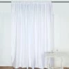 HIER_3110 8ft White Premium Velvet Backdrop Stand Curtain Panel, Privacy Drape