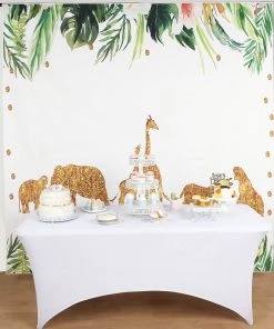 HIER_3110 8ftx8ft Safari Jungle Animal Baby Shower/Child Party Vinyl Backdrop Vinyl Photography Backdrops