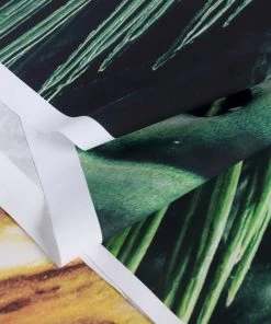 HIER_3110 8ftx8ft Green/Gold Tropical Jungle Safari Leaf Print Vinyl Backdrop Big Event Backdrops & Décor