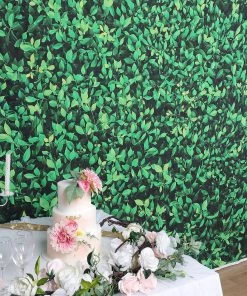 HIER_3110 8ftx8ft Greenery Grass Print Vinyl Photography Booth Party Backdrop Vinyl Photography Backdrops