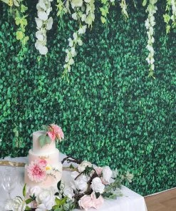 HIER_3110 8ftx8ft Greenery Grass & Vines Print Vinyl Photography Booth Backdrop Vinyl Photography Backdrops