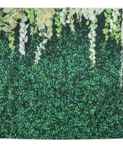 HIER_3110 8ftx8ft Greenery Grass & Vines Print Vinyl Photography Booth Backdrop Vinyl Photography Backdrops