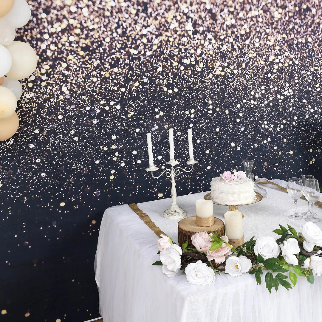 HIER_3110 Vinyl Photography Backdrops 8ftx8ft Black/Gold Glitter Print Vinyl Photography Booth Backdrop 10 HIER_3110 Vinyl Photography Backdrops 8ftx8ft Black/Gold Glitter Print Vinyl Photography Booth Backdrop