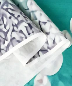 HIER_3110 Vinyl Photography Backdrops 8ftx8ft Turquoise/White Bow, Diamond Pearl Print Vinyl Photo Backdrop