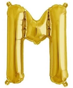 HIER_3211 16" Matte Gold Mylar Foil Letter & Number Balloons - Clearance SALE 56 HIER_3211 16