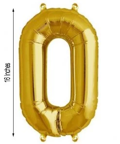 HIER_3211 Chargers & Centerpieces 16" Shiny Metallic Gold Mylar Foil Alphabet Letter Balloons - O 12 HIER_3211 Chargers & Centerpieces 16