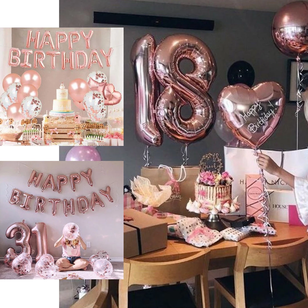 HIER_3211 Big Event Backdrops & Décor 16" Metallic Blush/Rose Gold Mylar Foil Letter Balloons - T 4 HIER_3211 Big Event Backdrops & Décor 16" Metallic Blush/Rose Gold Mylar Foil Letter Balloons - T